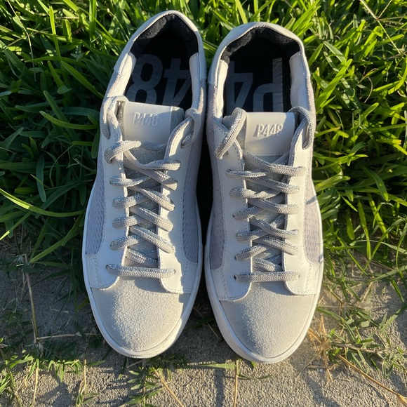 P448 Thea Low Top Sneakers in Stardust Silver Multi size 40 US 9.5 - 10 - Picture 3 of 10